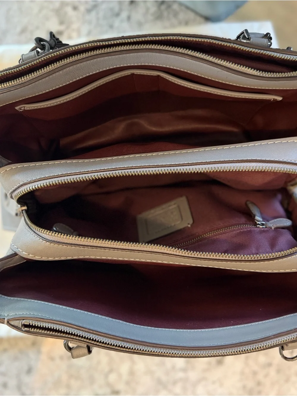 Coach Brooklyn Carryall 34 Leather Bag - Picture 6 of 11
